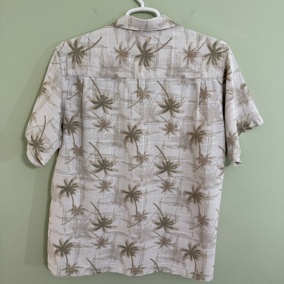 Marc Edwards washable linen Casual Button Down Shirt with Palm Tree Design - Picture 3 of 7